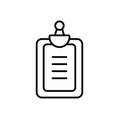 Clipboard icon simple vector symbol