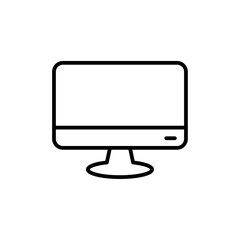 Computer monitor icon simple vector symbol