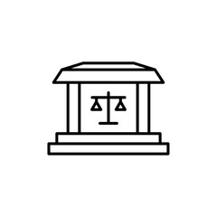 Court judgement icon simple vector symbol