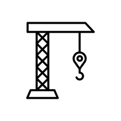 Crane hook icon simple vector symbol
