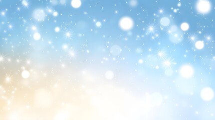 Obraz premium Sparkling Light Blue Gold Bokeh Background