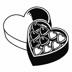 Valentine's Day Set  Heart-Shaped Key, Teddy Bear, Balloon, Gift Box, Love Letter & Couple Silhouette