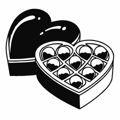 Valentine's Day Set  Heart-Shaped Key, Teddy Bear, Balloon, Gift Box, Love Letter & Couple Silhouette