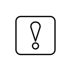 Exclamation mark icon simple vector symbol