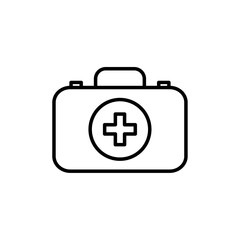 Obraz premium Emergency kit icon simple vector symbol