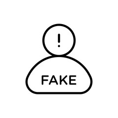 Fake account icon simple vector symbol