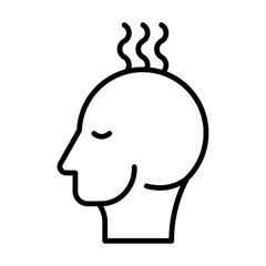 Fever, high temperature icon simple vector symbol