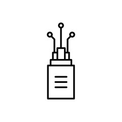 Fiber optic cable icon simple vector symbol