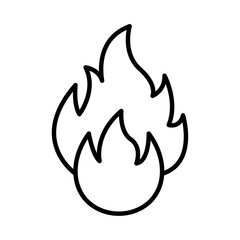 Fire flame icon simple vector symbol