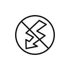 Flash off icon simple vector symbol