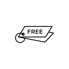Free label icon simple vector symbol