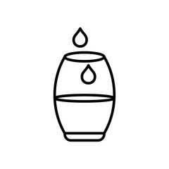 Glass of water icon simple vector symbol