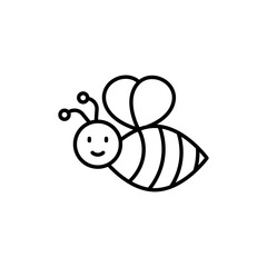 honey Bee icon simple vector symbol