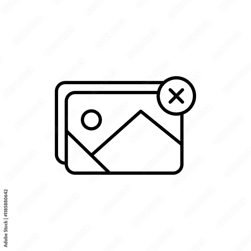 Poster image error icon simple vector symbol