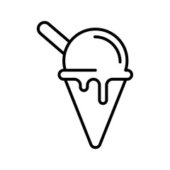 ice cream cone icon simple vector symbol