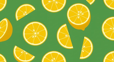 Cute lemon fruits pattern background vector design
