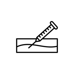 Intradermal injection icon simple vector symbol