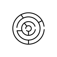 Labyrinth icon simple vector symbol