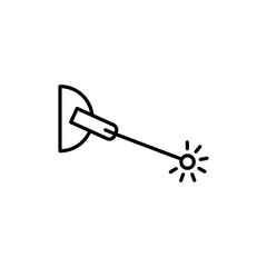 laser lamp icon simple vector symbol