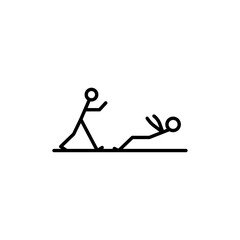 Man pushing another person icon simple vector symbol