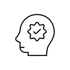 Mental health icon simple vector symbol