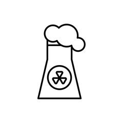 Nuclear power plant icon simple vector symbol