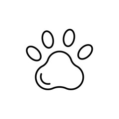 Paw icon simple vector symbol