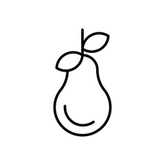 Pear icon simple vector symbol