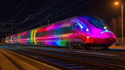 Naklejka premium Train arriving.