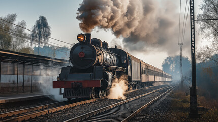 Obraz premium Train arriving.