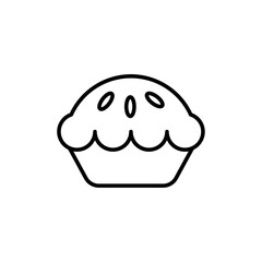 Pie icon simple vector symbol