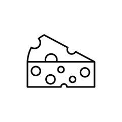 piece of cheese icon simple vector symbol