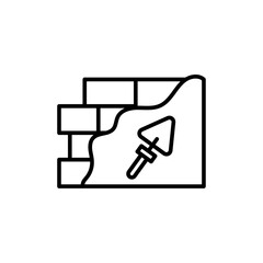 Plastering process icon simple vector symbol