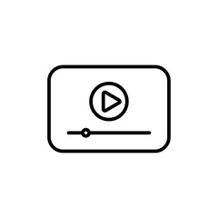 Play button icon simple vector symbol