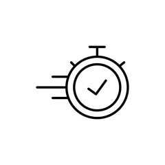 Quick time icon simple vector symbol