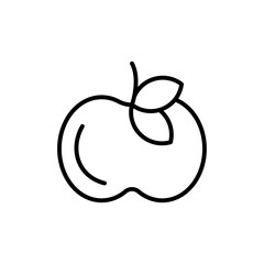Red apple icon simple vector symbol