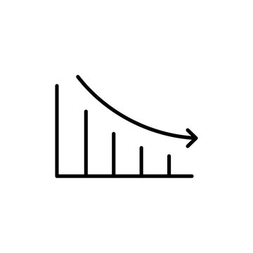 red Down arrow icon simple vector symbol