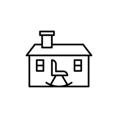 Retirement home icon simple vector symbol