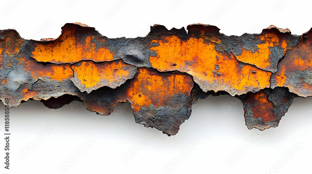 Poster rust texture erodes metal surface gradually