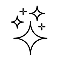 Sparkles shine icon simple vector symbol