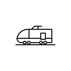 Subway high speed train icon simple vector symbol