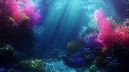 Vibrant Underwater Coral Reef Scene