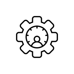 Time management icon simple vector symbol