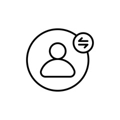 User switch icon simple vector symbol