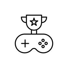 Video game contest icon simple vector symbol