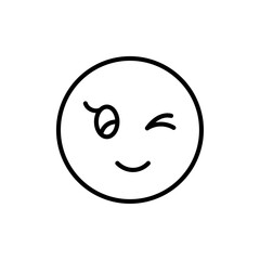 Winking eye icon simple vector symbol