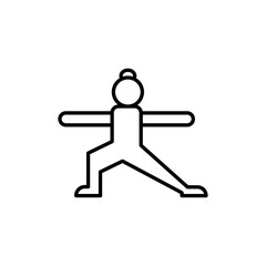 Yoga pose icon simple vector symbol