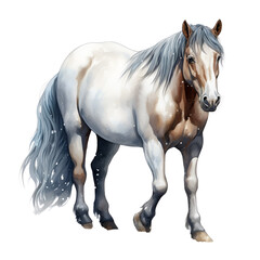 Obraz premium Winter Horse Clipart Vector Illustration