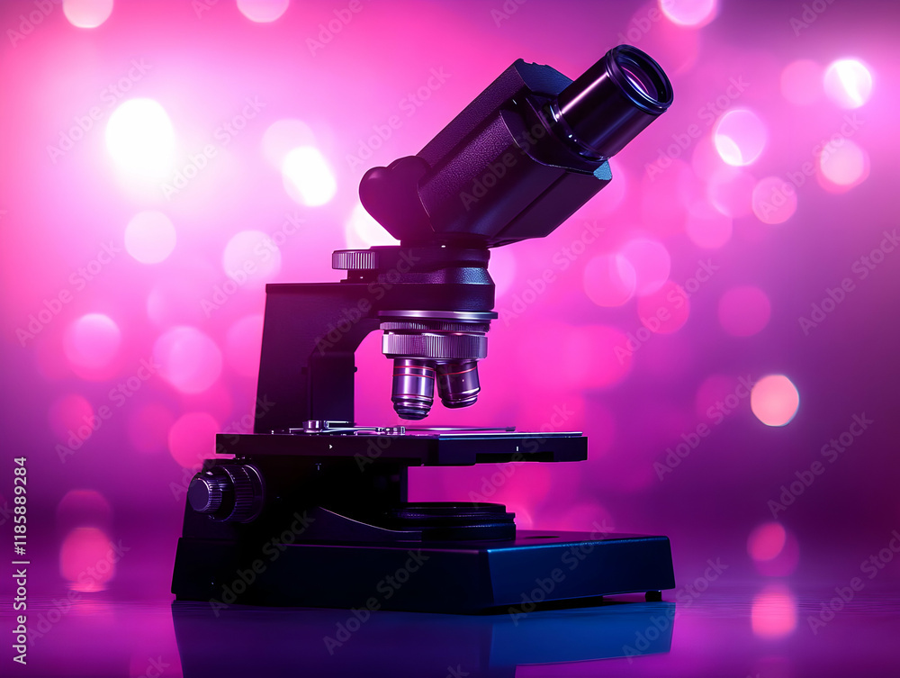 Poster microscope explores microscopic world with scientific precision and accuracy