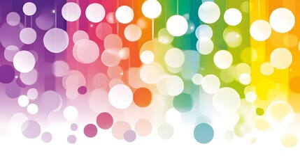 Rainbow Bokeh Background  Colorful Circles  Abstract Design
